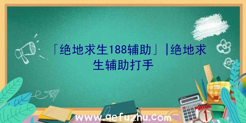 「绝地求生188辅助」|绝地求生辅助打手